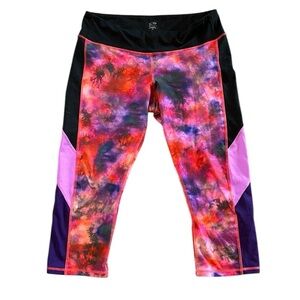Champion Tie Dye Capri Work Out Pants Size XL